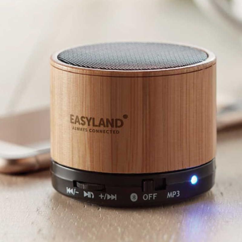 Bamboo Beat Bluetooth Speaker With Logo